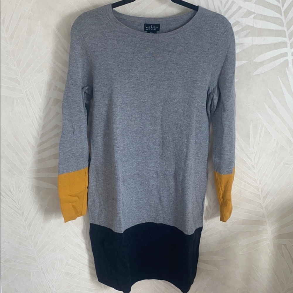 Nicole Miller Color Block Sweater Dress